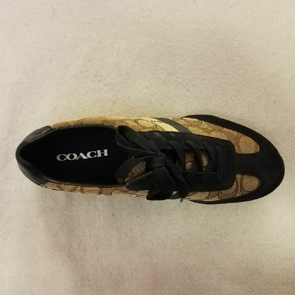 New Coach Blue Kelson Low Top Suede 8.5 Sneakers - Picture 3 of 6